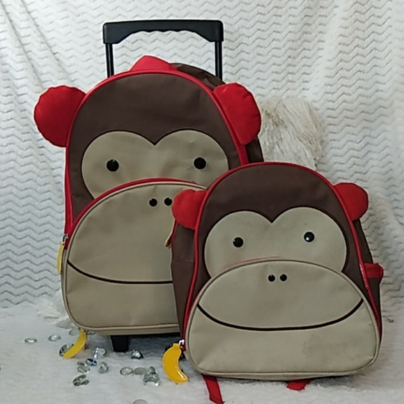 skip hop monkey suitcase